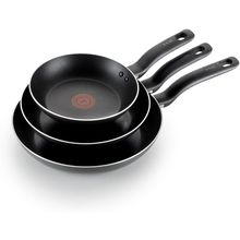 T-Fal Specialty Nonstick Fry Pan Set 3 Piece, 8, 9.5, 11 Inch, Oven Broiler Safe