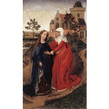 Weyden_Visitation_c1445 Poster Canvas Movie Film Print A0 A1 A2 A3 A4 A5 A6 Art