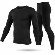 Pack of 2] Men Thermal Underwear Set Long Johns Pants Long Sleeve Soft Under...
