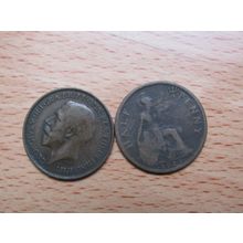 GB 1925 George V 1/2d Half Penny Coin