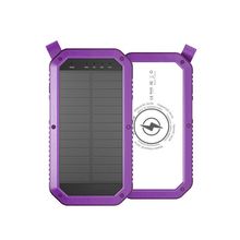 Sun Chaser Mini Solar Powered Wireless Phone Charger 10,000 mAh With LED Floo...
