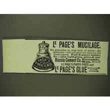 1903 Le Page's Mucilage Glue Ad