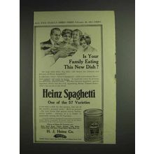 1914 Heinz Spaghetti Ad - Is Your Family Eating?