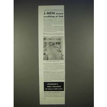 1940 Johnson's Wax Ad - J-Men Stymie Scrubbing at Hub