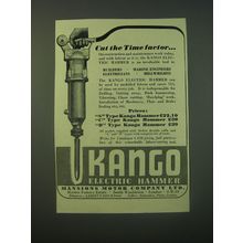 1940 Kango Electric Hammer Ad - Cut the Time Factor