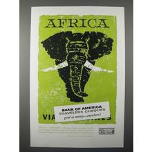 1957 Bank of America Travelers Cheques Ad - Africa