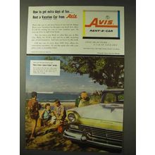 1957 Avis Rent-A-Car Ad - Extra Days Of Fun
