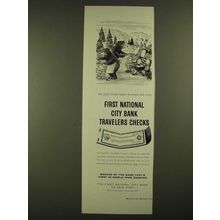 1960 First National City Bank Travelers Checks Ad - Nicest Things Happen