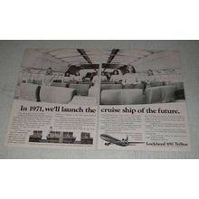 1970 Lockheed 1011 TriStar Jet Ad - Cruise Ship Future