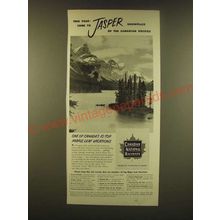 1952 Canadian National Railways Ad - This year come to Jasper Showplace