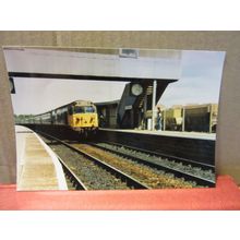 unknown diesel engine or station photograph.. railway station 10 x 15 cms. =