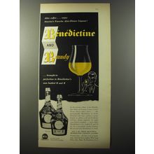 1953 Benedictine Liqueur Ad - After coffee.. enjoy America's favorite