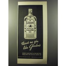 1953 Gordon's Gin Advertisement - There's no gin like Gordon's