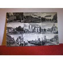 multiview, WERL, GERMANY used vintage postcard 1964 pm #