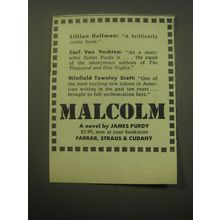 1959 Farrar, Straus & Cudahy Book Advertisement - Malcolm by James Purdy