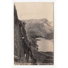 Rock Climbing The Mile Stone Buttress Tryfan Nant Ffrancon Pass Postcard Wales