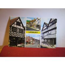 multiview, LEDBURY, HEREFORDSHIRE, used postcard 1988 pm =