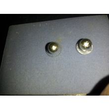 silver tone ball stud earrings