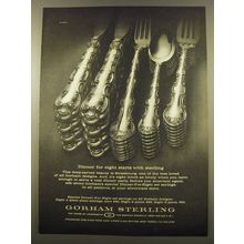 1961 Gorham Sterling Strasbourg Silverware Advertisement - Dinner for Eight