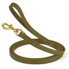 Dog Pet Leash Olive Drab Green w/ Brass Hardware W 3/4" - L33'
