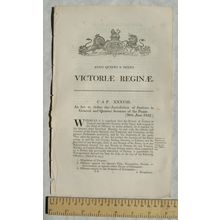 1842 Act of Parliament: jurisdiction Justice in General & Quarter Sessions Peace