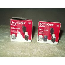 accu chek guide test strips 2 boxes of 50 100 total sealed