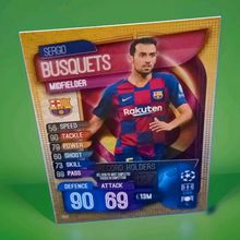 Match Attax Sergio Busquets Barcelona Champions League 2019/2020 Record Holders