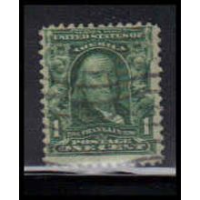 Used 300 1c Benjamin Franklin Fine K0579