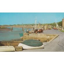 Kirkcudbright Harbour Fishing Boats Box Tied To Boat 1970s Scottish Postcard