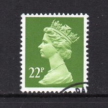 Elizabeth II - 1984 - 22p Yellow-Green (sg X963) Used