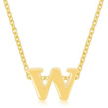 Golden Initial W Pendant