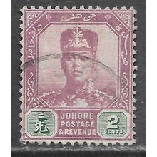 JOHORE SULTAN SIR IBRAHIM MALAYA 1918 2c SG89 89 SG USED WMK MCA