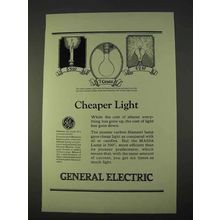 1923 General Electric Ad - Cheaper Light