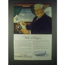 1946 Air Transport Association of America Ad - Take it Easy
