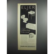1953 Eljer Plumbing Fixtures Ad - Lustrous-Beauty
