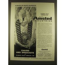 1963 Amsted Industries Ad - Chains and sprockets by Diamond Chain Company, inc