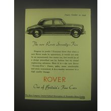 1949 Rover Seventy-Five Car Ad - Rover one of Britain's fine cars