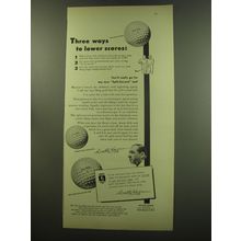 1949 Haig Golf Balls Ad - Three ways to lower scores