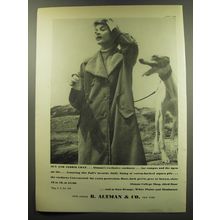 1949 B. Altman & Co. Coat Ad - photo by Digory Jens - Sun and Storm