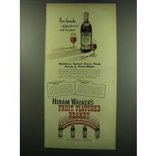 1949 Hiram Walker's Blackberry Brandy Ad - Fine brandy ..deftly flavored