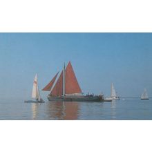 Dutch Tjalk Neljan Ship 1980s Postcard