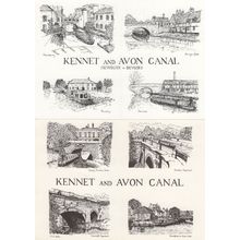 Kennet & Avon Canal 8 Artist Drawings Sketchings 2x Postcard s