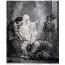 WITCH OF ENDOR 1797 William Bromley - John Opie ANTIQUE ETCHING