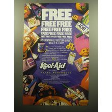 1993 Kool-Aid Drink Mix Ad - Did I mention all this stuff is free? Well it is.