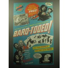 1993 Barq's Root Beer Soda Ad - Amazing removable Body Art Free inside 12-packs