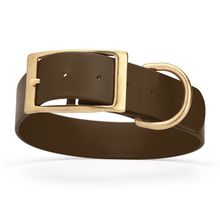 Dog Pet Collar with Brass Hardware Size XXL W 1.5” L 24” - 28” Dark Chocolate...