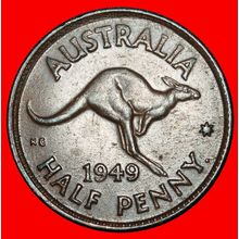 Ⰶ NO INDIA:AUSTRALIA★1/2 PENNY 1949! GEORGE VI (1937-1952)!★LOW START★NO RESERVE