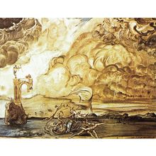 Salvador Dali - The Triumph of Tourbillon 1943 Poster Canvas Movie Film Print A0