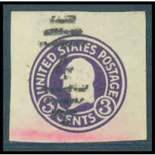 Used U437 2c George Washington Fine Cut Square WA3015