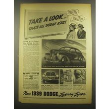 1939 Dodge Luxury Liner Special 2-door Sedan Ad